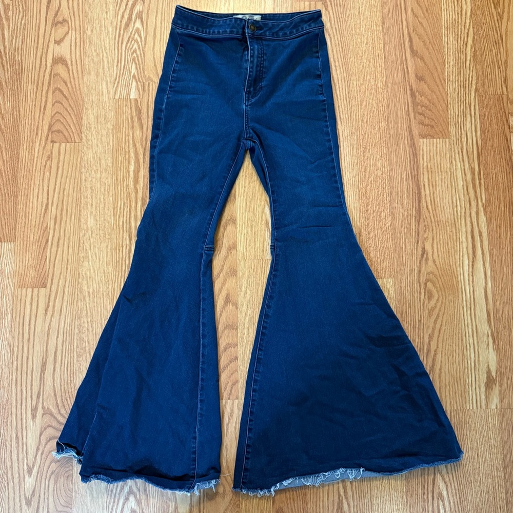 Free People Float On Flare Blue Jeans